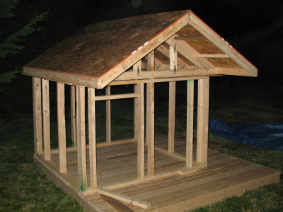 here's the roof, the attached front gable , and the sheets