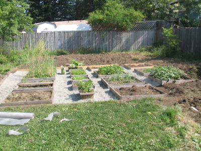 Here's the rear area where my garden has been for the last few years.